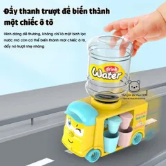 Máy lọc nước đồ chơi mini cho bé hình heo/gấu/xe, máy uống nước nhỏ gọn, bình nước mô phỏng
