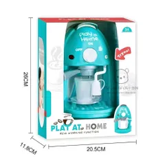 Máy pha cà phê đồ chơi Play At Home, có nhạc và đèn, bé tập làm Barista, thế giới đồ chơi 1104