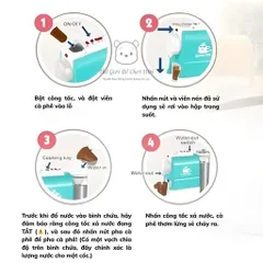 Máy pha cà phê đồ chơi Play At Home, có nhạc và đèn, bé tập làm Barista, thế giới đồ chơi 1104