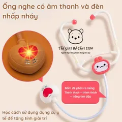 Bộ bác sĩ đồ chơi Montessori cho bé – Vali đựng dụng cụ y tế dễ thương, học mà chơi