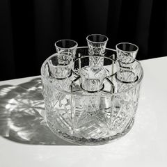 Bộ Ly Vodka Pha Lê Killarney Crystal - 6 Ly 59ml Kèm Âu Ủ Đá, Quà Tặng Độc Đáo Cho Dịp Đặc Biệt
