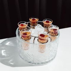 Bộ Ly Vodka Pha Lê Killarney Crystal - 6 Ly 59ml Kèm Âu Ủ Đá, Quà Tặng Độc Đáo Cho Dịp Đặc Biệt