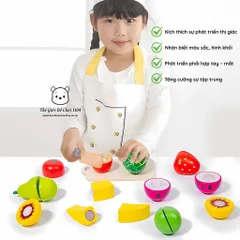 Đồ Chơi Cắt Rau Củ Quả Bằng Gỗ - Giúp Bé Phát Triển Tư Duy Và Kỹ Năng Khéo Léo