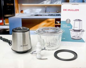 Máy Xay Thịt Đức De Muller 500W - Đồ Gia Dụng Cao Cấp, Xay Nhanh, Đa Chức Năng, Thiết Kế Sang Trọng, Cối Thủy Tinh 1.2L