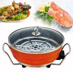 Nồi Lẩu Điện Đa Năng OSAKA 3.5L Kèm Vỉ Hấp, Công Suất 1300W, Chống Dính Cao Cấp, Nấu Lẩu, Xào, Nướng, Tiết Kiệm Điện