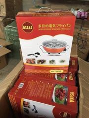 Nồi Lẩu Điện Đa Năng OSAKA 3.5L Kèm Vỉ Hấp, Công Suất 1300W, Chống Dính Cao Cấp, Nấu Lẩu, Xào, Nướng, Tiết Kiệm Điện
