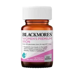 Viên uống bổ sung sắt Blackmores Women's Premium Iron 30 viên - Ngừa thiếu máu, tăng cường năng lượng cho phụ nữ trong thai kỳ.