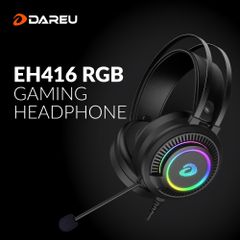Tai Nghe Chụp Tai Gaming DareU EH416 - Âm Thanh Giả Lập 7.1 Có LED RGB, Micro Điều Chỉnh Dành Cho Game Thủ, Tương Thích Máy Tính PC Và Laptop