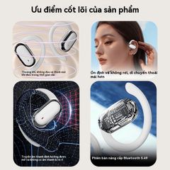 Tai Nghe Bluetooth OWS Không Dây Nhét Tai V5.4 - Âm Thanh HIFI, ENC, Thời Gian Sạc 30 Phút, 60 Giờ Sử Dụng, Chiếc Tai Nghe Hoàn Hảo Cho Mọi Lịch Trình