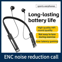Tai Nghe Bluetooth V5.3 Không Dây Treo Cổ - Tai Nghe Thể Thao Có Mic, Âm Thanh Chất Lượng Cao, Thiết Kế Hiện Đại, Lý Tưởng Cho Tập Luyện