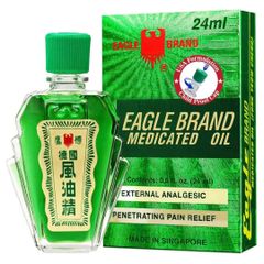 Dầu Gió Xanh Eagle Brand 24ml - Giảm Đau Cơ Khớp, Hỗ Trợ Giảm Đau Bong Gân, Sử Dụng Cho Người Lớn và Trẻ Em Từ 2 Tuổi Trở Lên