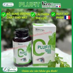 Viên Uống Bổ Mắt PLUFIT - Hỗ Trợ Cải Thiện Thị Lực, Giảm Mỏi Mắt, Chứa Lutein 25mg và Vitamin - Thực Phẩm Bảo Vệ Sức Khỏe Nhập Khẩu Pháp