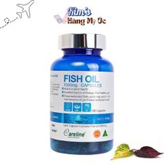 Dầu Cá Ω3 Careline 1000mg Hỗ Trợ Trí Não, Thị Lực, Sức Khỏe Tim Mạch - 100 Viên Viên Uống Gốc Tự Nhiên