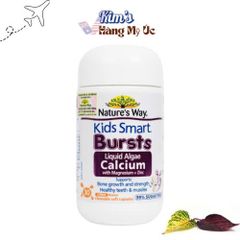 Viên uống bổ sung canxi Nature's Way Burst Calcium + Magnesium + Zinc cho trẻ - Giúp xương răng chắc khỏe, phòng còi xương (30 viên)