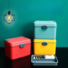 Hộp Đựng Đa Năng Di Động Dung Tích Lớn 21x15.5x15.5 cm - Lý Tưởng Cho Gia Đình, Văn Phòng, Du Lịch - Màu Đỏ Bền Đẹp, Tiện lợi