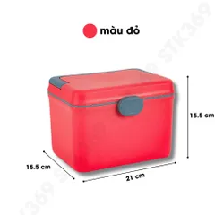 Hộp Đựng Đa Năng Di Động Dung Tích Lớn 21x15.5x15.5 cm - Lý Tưởng Cho Gia Đình, Văn Phòng, Du Lịch - Màu Đỏ Bền Đẹp, Tiện lợi