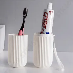 Cốc đựng bàn chải du lịch 2in1 kèm cốc súc miệng - Hộp đựng tiện lợi cho cá nhân khi đi làm, học hành hoặc du lịch
