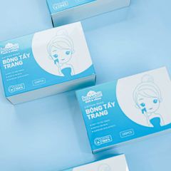 Khăn Giấy Tẩy Trang Kawaii Hộp - Chất Liệu An Toàn, Làm Sạch Sâu, 100 Tờ, Tiện Lợi Cho Mọi Loại Da