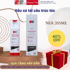 Dầu Xả Tái Cấu Trúc NIA 205ml - Ds Laboratories Giúp Sửa Chữa Tóc Hư Tổn, Giữ Ẩm và Bóng Mượt Cho Tóc Mềm Mại