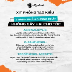 Xịt Phồng Tạo Kiểu Tóc Menitems 100ML - Tạo Độ Phồng Tự Nhiên, Giữ Nếp Đỉnh Cao, Không Gây Bết Tóc, Dành Cho Tóc Mỏng, Thưa
