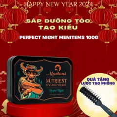 Sáp Vuốt Tóc MENITEMS Perfect Night - Giữ Nếp Tự Nhiên Lên Đến 10H - Tạo Kiểu Tóc Bóng Mượt, Dưỡng Ẩm Hiệu Quả
