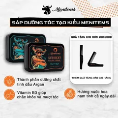 Sáp Vuốt Tóc Menitems Combo - Giữ Nếp Tự Nhiên 10H, Hương Nước Hoa, Dưỡng Tóc Khỏe Mạnh, Phong Cách Nam Ép Kiểu
