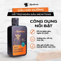 Dầu Gội Ngăn Gàu Menitems - Dưỡng Tóc, Giảm Ngứa, Giúp Mọc Tóc, Tinh Dầu Bưởi, Hương Nước Hoa Nam Tính, Chăm Sóc Tóc Nam