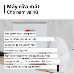 Máy rửa mặt thông minh STIMUBRUSH - Cleansing Facial Massage for Smooth Skin, Tẩy Tế Bào Chết và Giảm Mụn, Hàng Mỹ