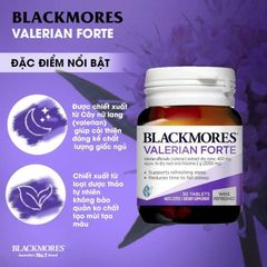 Viên Uống Blackmores Valerian Forte 60 Viên - Hỗ Trợ Giấc Ngủ Chất Lượng Tốt Hơn, Giảm Căng Thẳng Tâm Trí