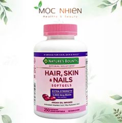 Viên Uống Nature's Bounty Hair Skin Nails 250 Viên - Hỗ Trợ Tóc, Da, Móng Khỏe Mạnh với Biotin và Vitamin Mỹ