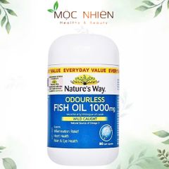 Dầu Cá Không Mùi Nature's Way - Viên Nang Mềm EPA DHA Bổ Sung Hỗ Trợ Tim Mạch, Não Bộ, Thị Lực (80 viên)