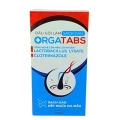 Dầu Gội Chống Gàu Orgatabs 100ml - Công Nghệ Lên Men Lợi Khuẩn Giúp Giảm Ngứa Da Đầu, Dưỡng Tóc Khỏe Mạnh