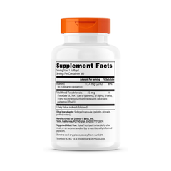 Viên Uống Vitamin E Tocotrienols Doctor's Best - Hỗ Trợ Ngăn Ngừa Lão Hoá, Làm Đẹp Da - Hộp 60 Viên Nang Mềm Mỹ