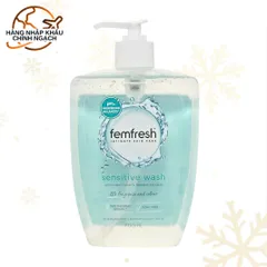 Dung dịch vệ sinh phụ nữ Femfresh 600ml - Dành cho da nhạy cảm, không xà phòng, không hương liệu, hỗ trợ cân bằng pH và hệ vi sinh vật