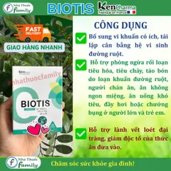 Viên uống men vi sinh BIOTIS - Bổ sung lợi khuẩn Probiotic, hỗ trợ tiêu hóa và sức khỏe đường ruột, 30 viên, Nhập khẩu châu Âu