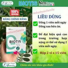 Viên uống men vi sinh BIOTIS - Bổ sung lợi khuẩn Probiotic, hỗ trợ tiêu hóa và sức khỏe đường ruột, 30 viên, Nhập khẩu châu Âu