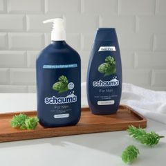 Dầu gội Schauma For Men 400ml - Chăm sóc tóc nam giới, làm sạch sâu, hương thơm tươi mát, phù hợp với mọi loại tóc.