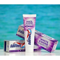 Kem Đánh Răng Odol-med3 White&Shine 75ml - Siêu Trắng, Làm Mịn và Bảo Vệ Răng, Công Nghệ Micro Gloss Pearl, Nụ Cười Tự Tin