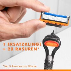 Bộ dao cạo Gillette Fusion5 Starterset – Cán cạo chống trơn kèm 4 lưỡi sắc bén cho trải nghiệm cạo mượt mà, chính xác