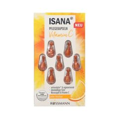 Viên Nang Chăm Sóc Da Mặt Isana Vitamin C - Dưỡng Da Chống Oxy Hóa, Làm Sáng Da, Bảo Vệ Da, Cung Cấp Độ Ẩm - Vỉ 7 Viên