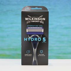 Dao cạo râu Wilkinson Sword Hydro 5 – Lưỡi 5 lưỡi kèm tay cầm chống trượt cho nam giới, cạo sát và nhẹ nhàng