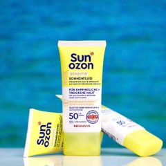 Kem Chống Nắng Sun Ozon Sensitiv SPF 50 - Dưỡng Ẩm An Toàn Cho Da Nhạy Cảm, Không Hương Liệu - 50ml Đức