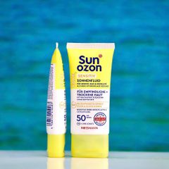 Kem Chống Nắng Sun Ozon Sensitiv SPF 50 - Dưỡng Ẩm An Toàn Cho Da Nhạy Cảm, Không Hương Liệu - 50ml Đức