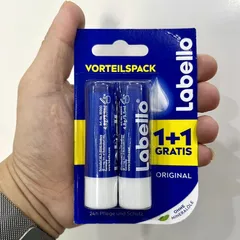 Set son dưỡng môi Labello không màu của Đức.