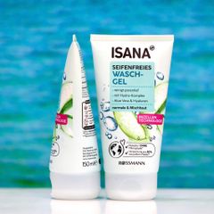 Sữa Rửa Mặt ISANA Lô Hội 150ml - Gel Làm Sạch Dịu Nhẹ Cho Da Thường & Da Hỗn Hợp, An Toàn Cho Da Nhạy Cảm