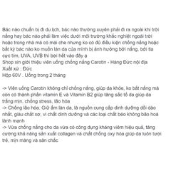 Hàng đủ Bill viên chống nắng Carotin