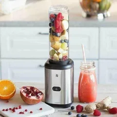 Máy xay sinh tố cầm tay WMF Kult X Mix & Go - 300W, 4 lưỡi thép không gỉ, bình Tritan 0,6L an toàn, tiện lợi cho mọi chuyến đi