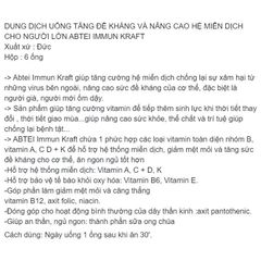 Hàng Đức đủ bill viên tăng đề kháng Abtei Immun Kraft