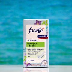 Băng vệ sinh tampon 5 giọt, 32 viên Facelle Tampons Super Plus – Sự lựa chọn hoàn hảo cho ngày ấy
