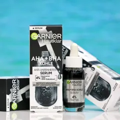 Huyết thanh Garnier AHA + BHA than hoạt tính 30ml - Giải pháp làm sạch sâu, kiểm soát dầu nhờn, giúp da sáng khỏe hơn